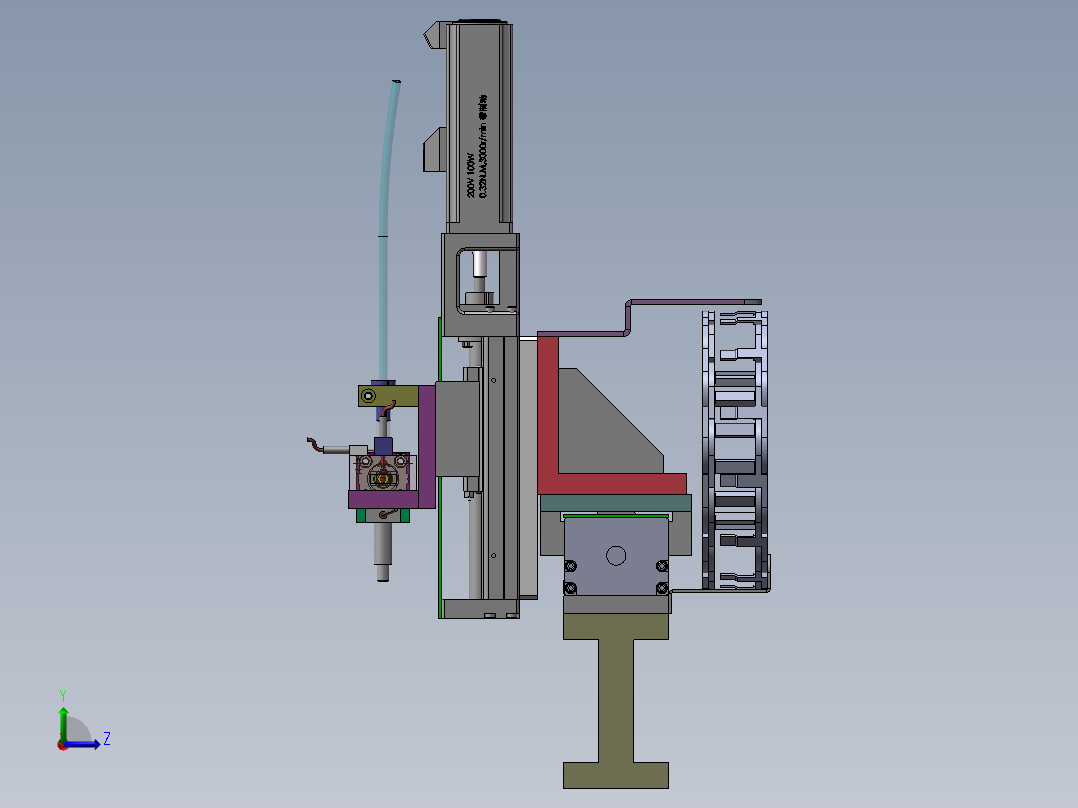 x-y模组结构左视图