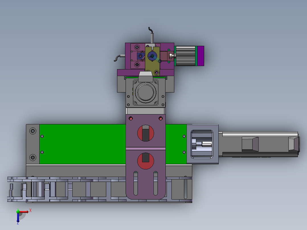 x-y模组结构俯视图