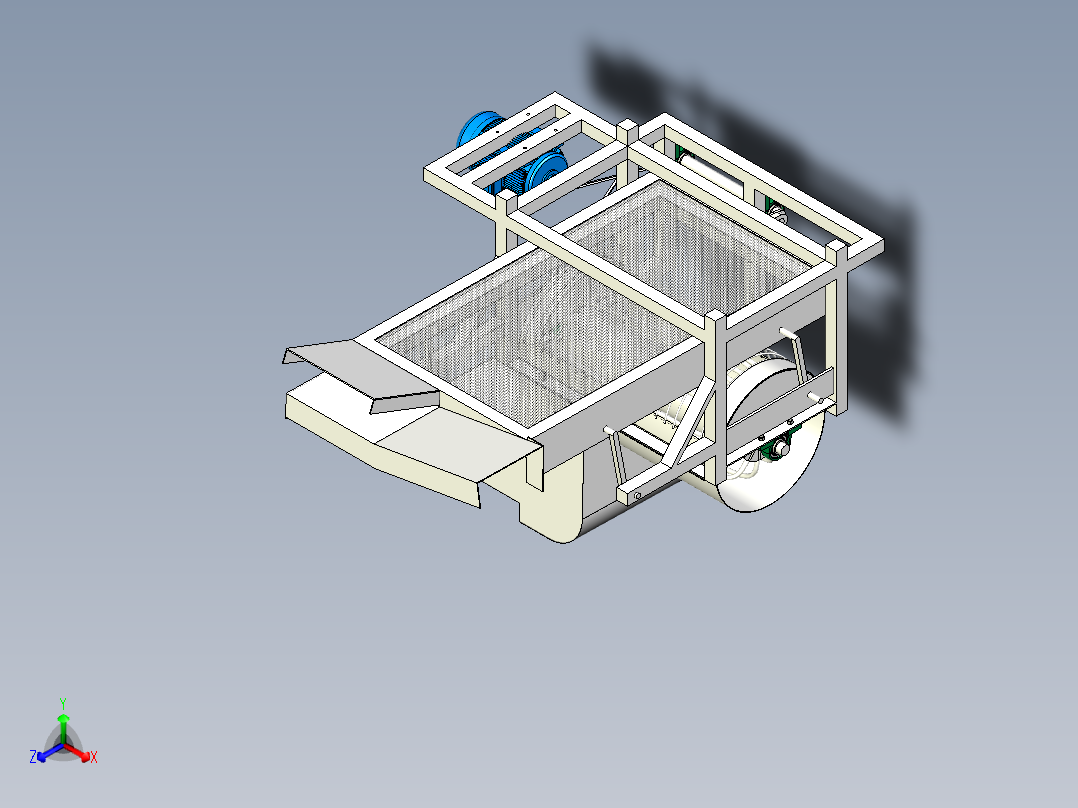 葵花脱粒机设计资料含三维二维说明书