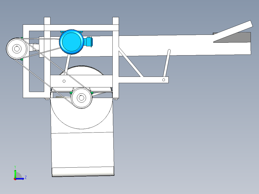 葵花脱粒机设计资料含三维二维说明书左视图