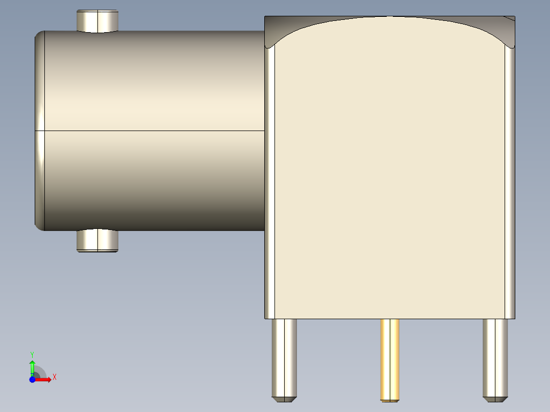 Rosenberger4GHz4千兆赫直角电路板同轴连接器(PN51K201-400N5)前视图