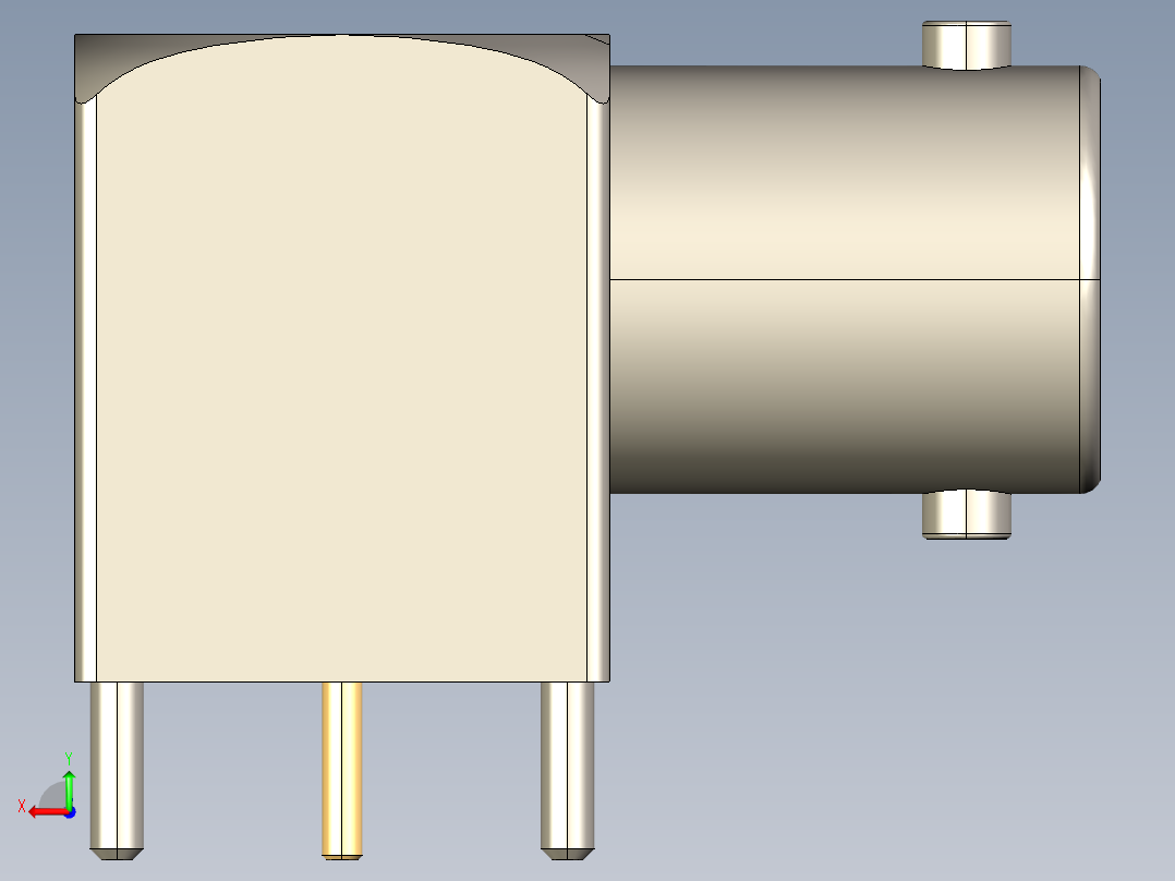 Rosenberger4GHz4千兆赫直角电路板同轴连接器(PN51K201-400N5)后视图
