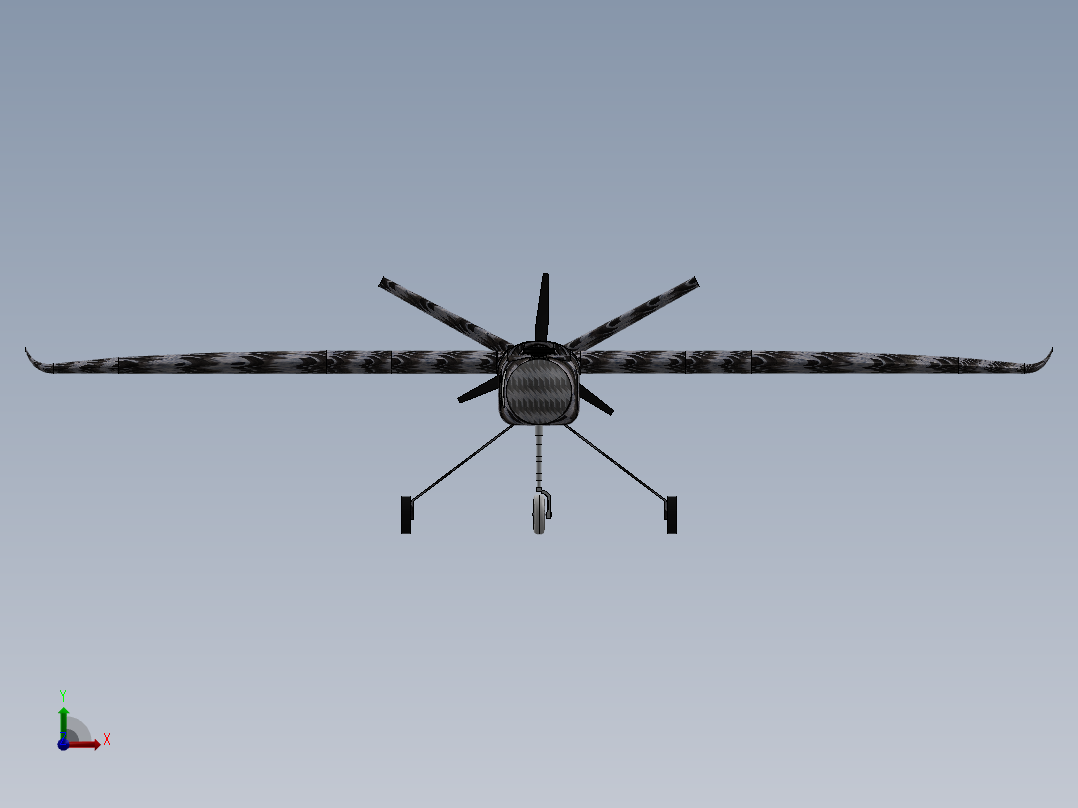 固定翼无人机前视图