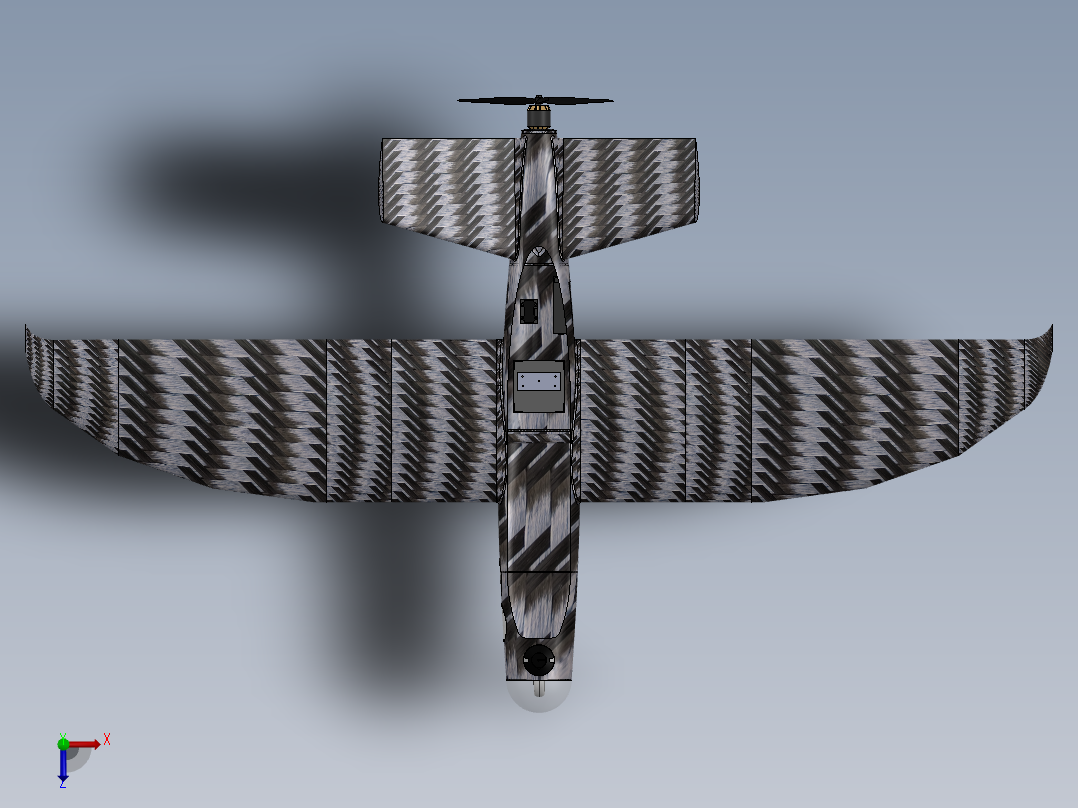 固定翼无人机俯视图