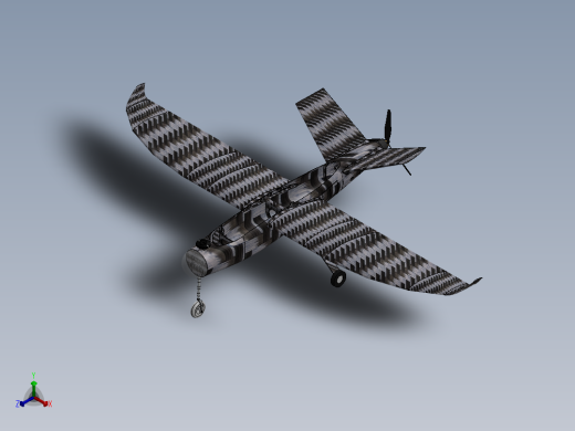 固定翼无人机正等轴测缩略图