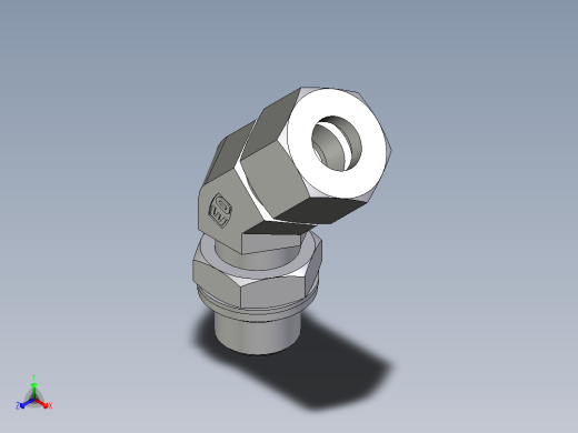 卡套式工业通用硬管接头EO_Adjustable_locknut_45_deg_elbow_VEE12SMCF