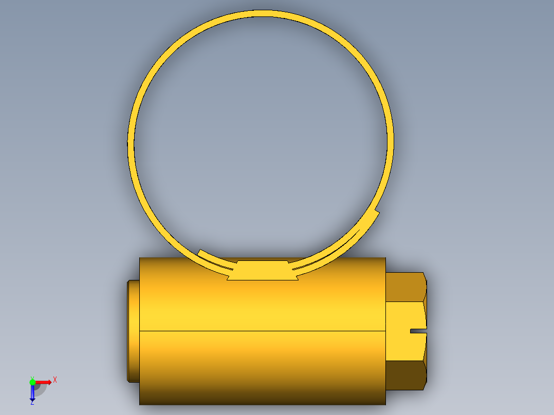 倒齿式工业管接头Stainless Steel Worm Drive Clamp 97HC-8俯视图