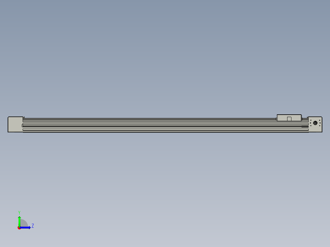 威洛博直线电机模组EB4-L80-S900-光轴左视图