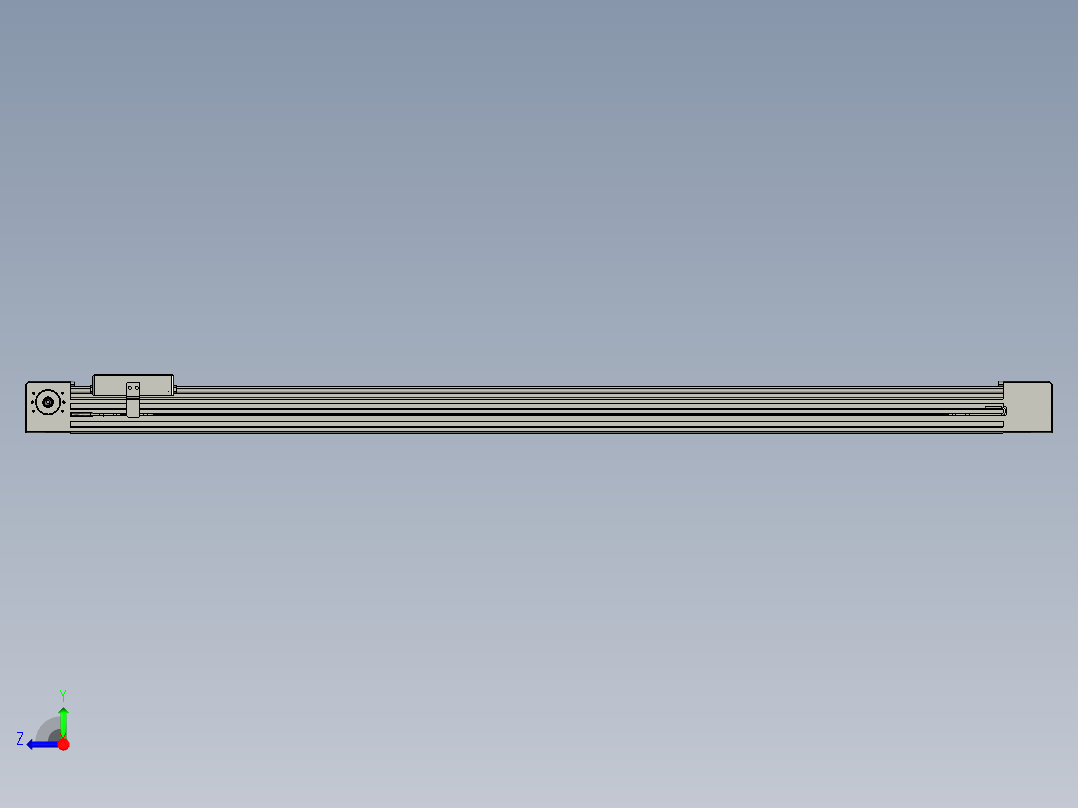 威洛博直线电机模组EB4-L80-S900-光轴右视图