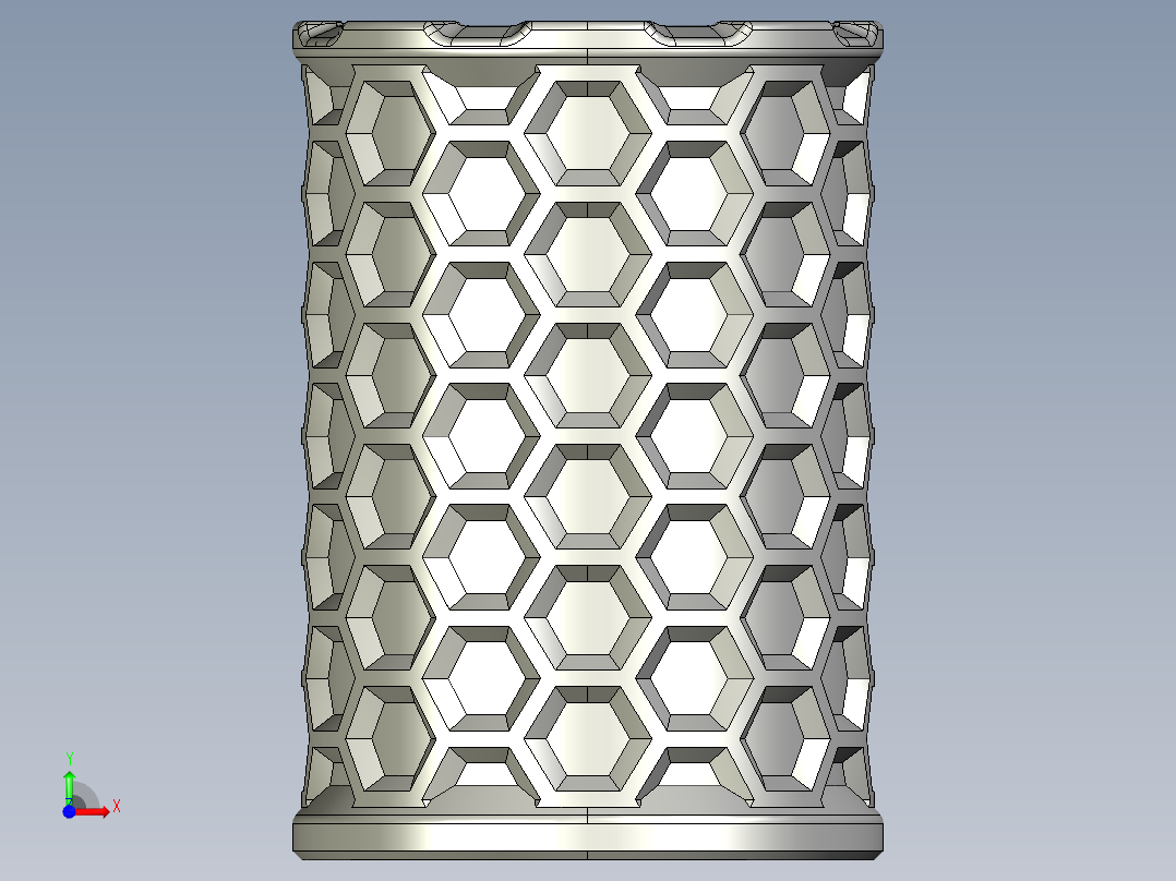 蜂窝笔筒前视图