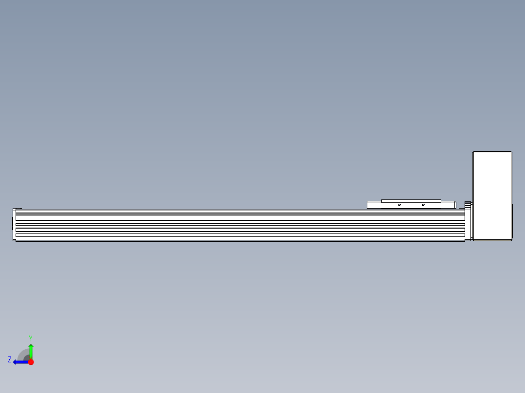 同步带全封闭直线模组TPA-HCB-110D-90-L550-LU-C-P40-N3右视图