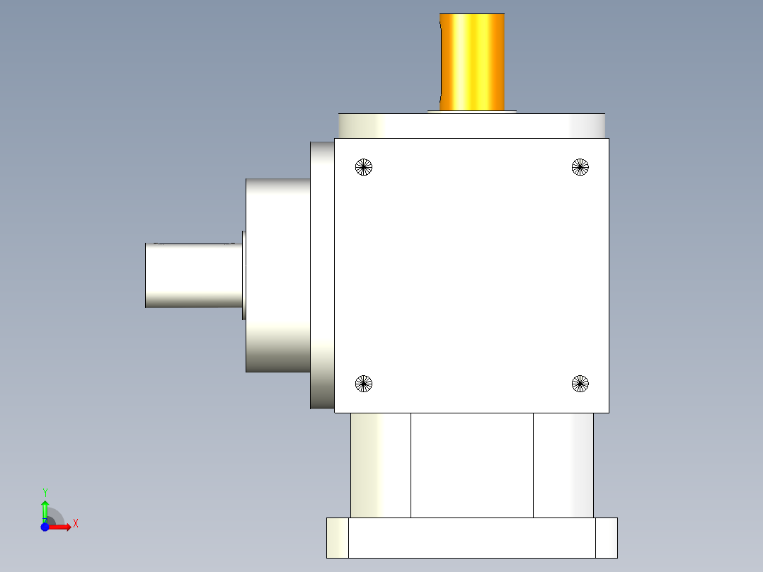 换向器PW170垂直输出-1 35-114.3-200-M12.stp前视图