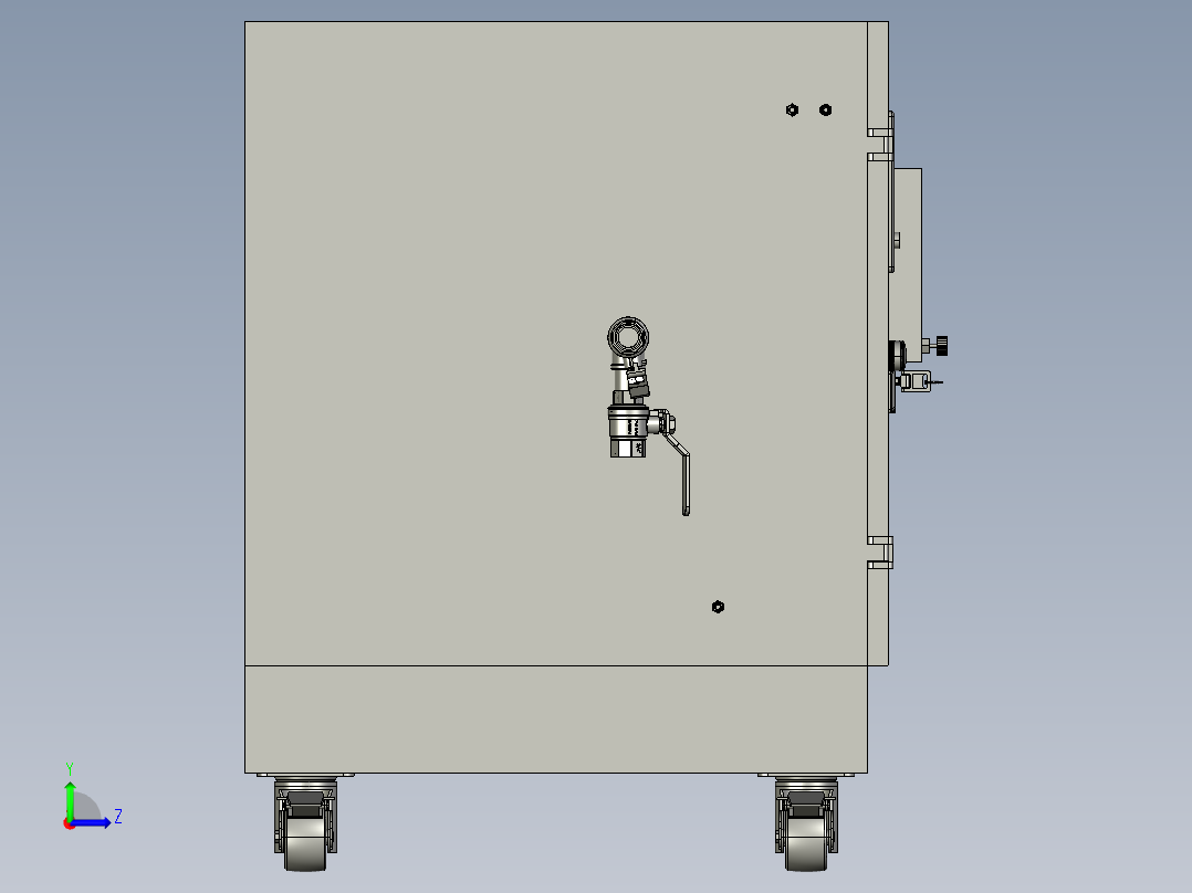 工业柜60x60x80cm左视图