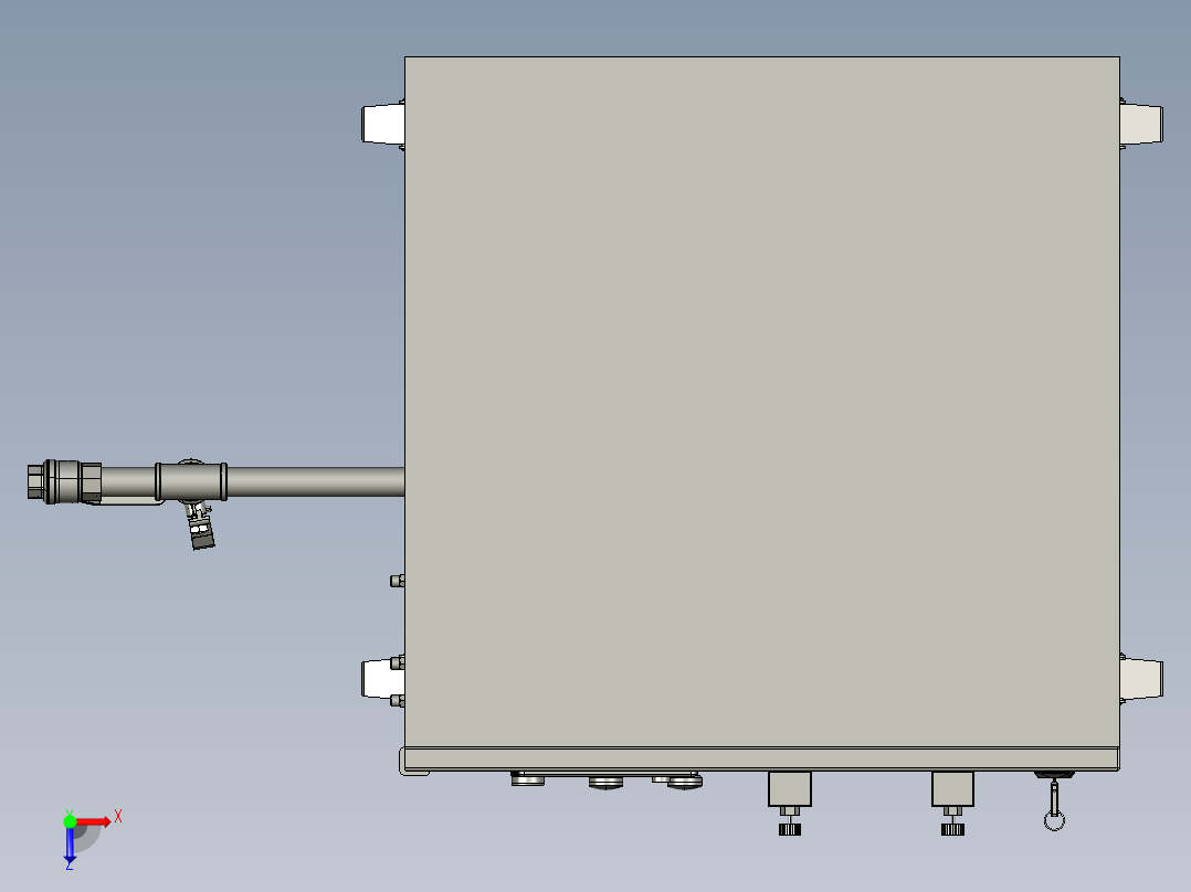 工业柜60x60x80cm俯视图