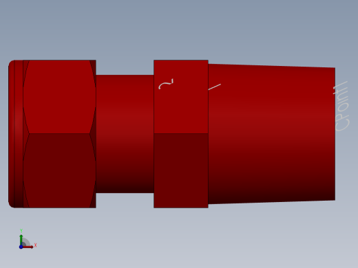 solidworks-lok male connector前视缩略图