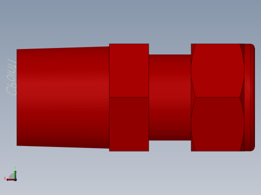 solidworks-lok male connector后视缩略图