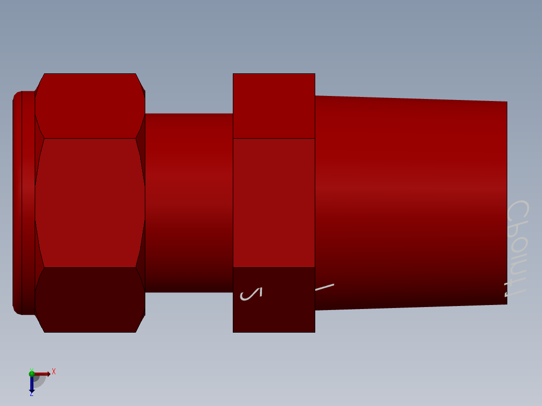 solidworks-lok male connector俯视图