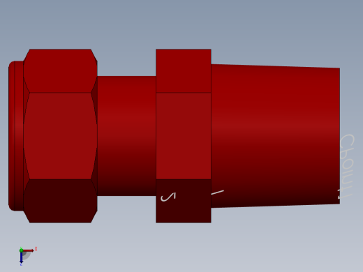 solidworks-lok male connector俯视缩略图