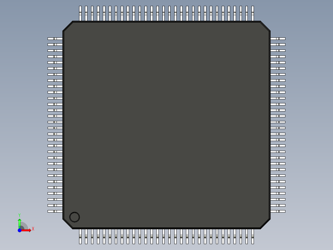 元器件3D封装TQFP120_FPT-120P-M17195前视图