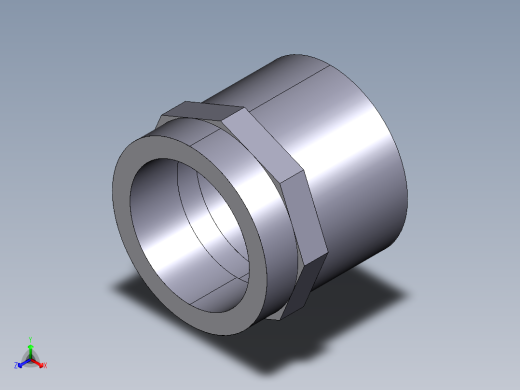 8DIFV(B) 用溶剂焊接插座DF双适配器，溶剂焊接插口DM和BSP螺纹母端R正等轴测缩略图
