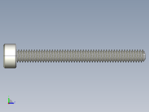 M2 x 0.4mm Thread 20mm LONG SOCKET HEAD CAP SCREW.IGS左视缩略图