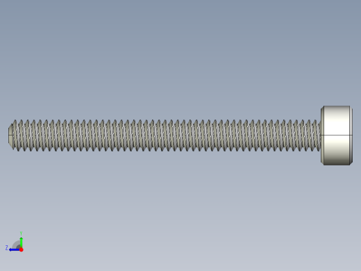 M2 x 0.4mm Thread 20mm LONG SOCKET HEAD CAP SCREW.IGS右视缩略图