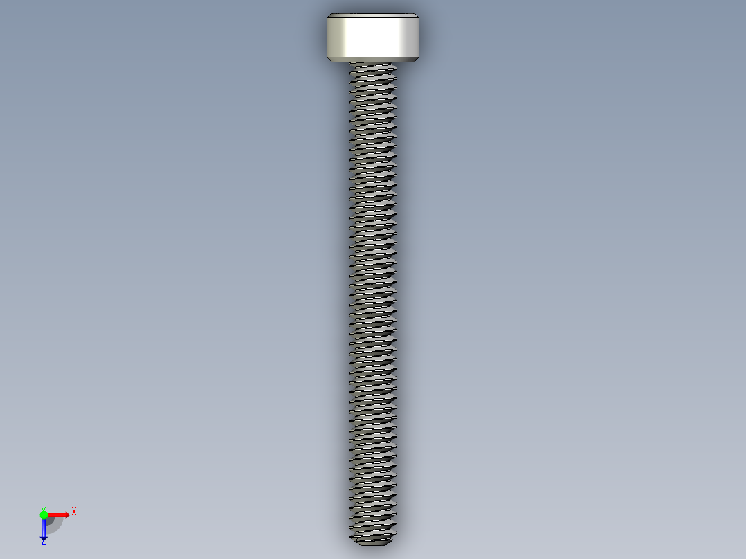 M2 x 0.4mm Thread 20mm LONG SOCKET HEAD CAP SCREW.IGS俯视图