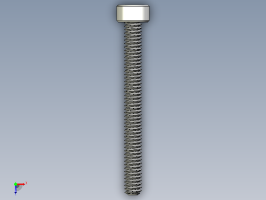 M2 x 0.4mm Thread 20mm LONG SOCKET HEAD CAP SCREW.IGS俯视缩略图