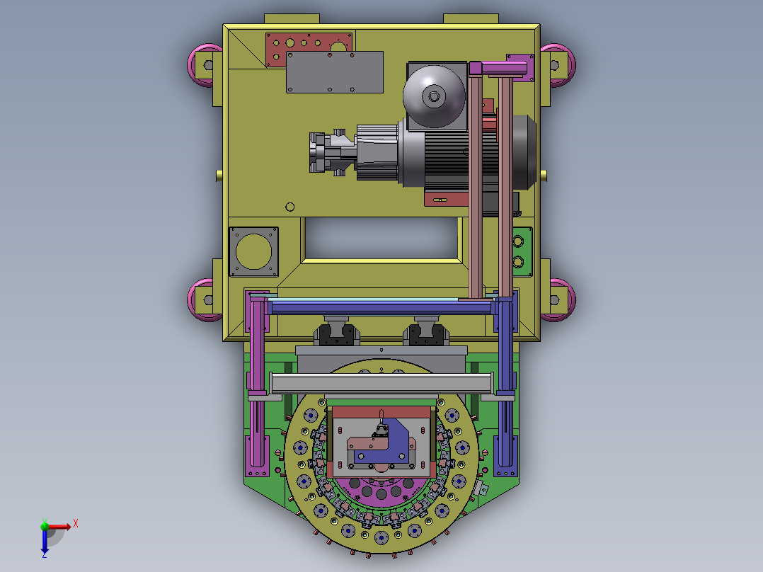 电机非标组装机俯视图