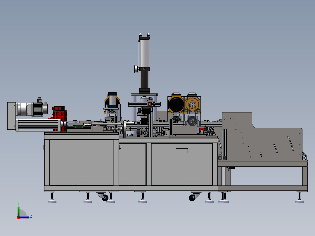 2023.02月-帐篷铝座弯管设备（sw20可编辑+工程图）左视图