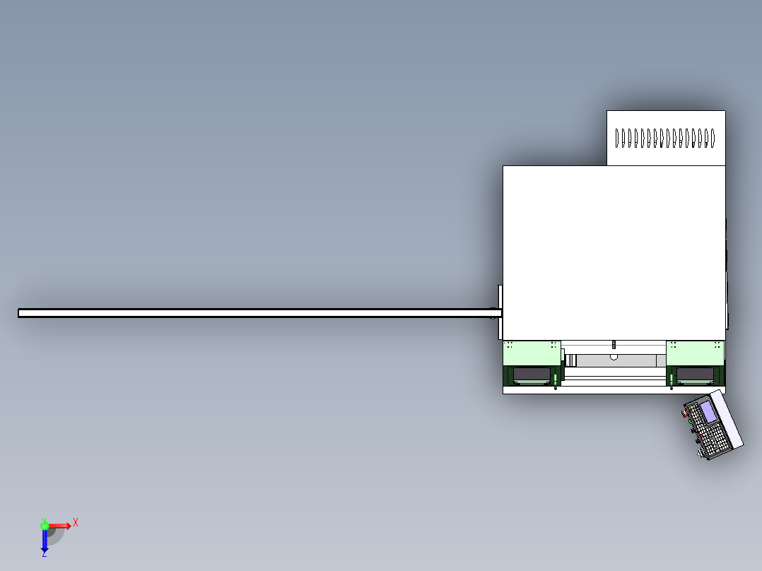 数控成型多头钻sw18可编辑俯视图