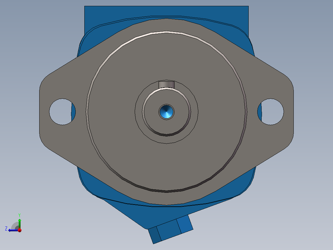 伊顿2K-395摆线液压马达平键标准轴右视图