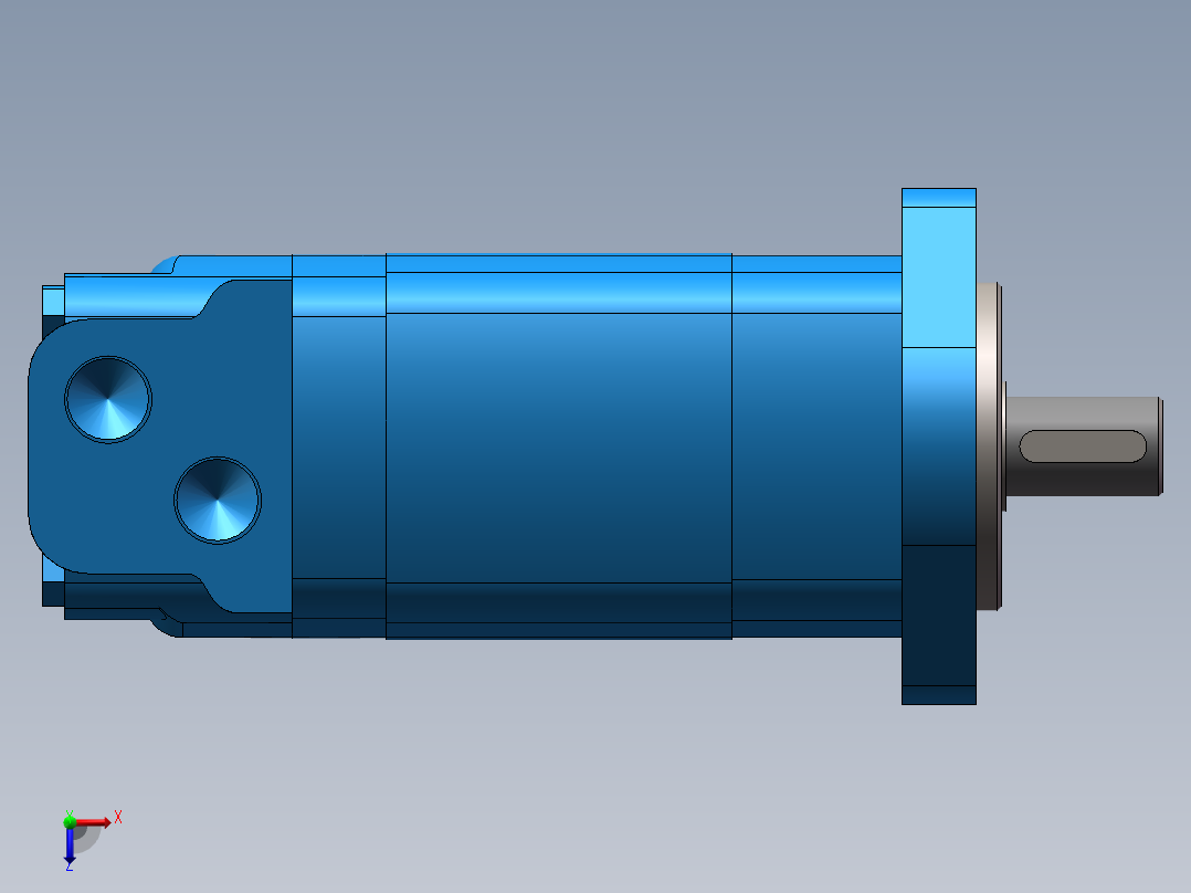 伊顿2K-395摆线液压马达平键标准轴俯视图