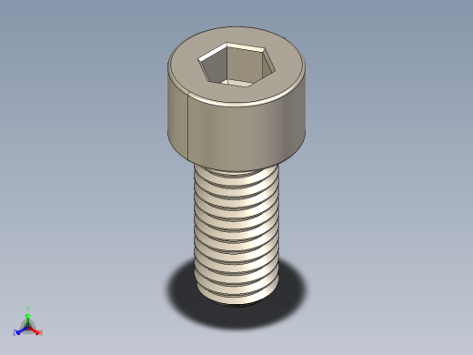 Screw_DIN_912_M8x18F_A2.STEP公制内六角螺钉