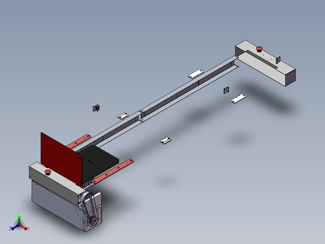 托盘线体正等轴测图