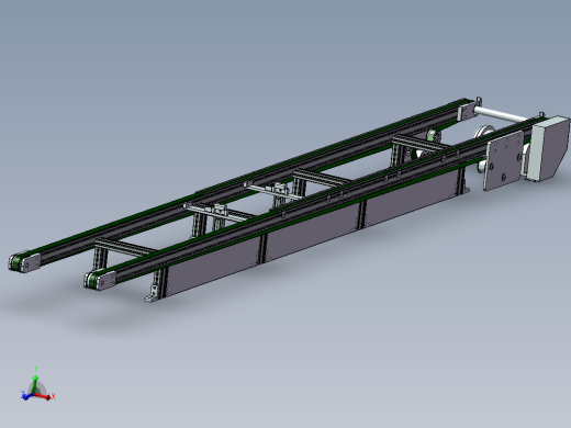 4米双皮带输送机构