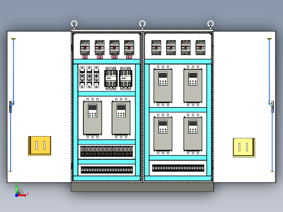 双柜组装软启动控制柜 56275前视图