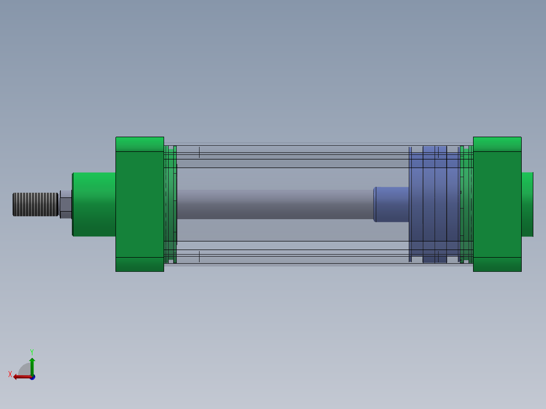 蓝色气动气缸-100x25x200-mm-1.snapshot.1后视图