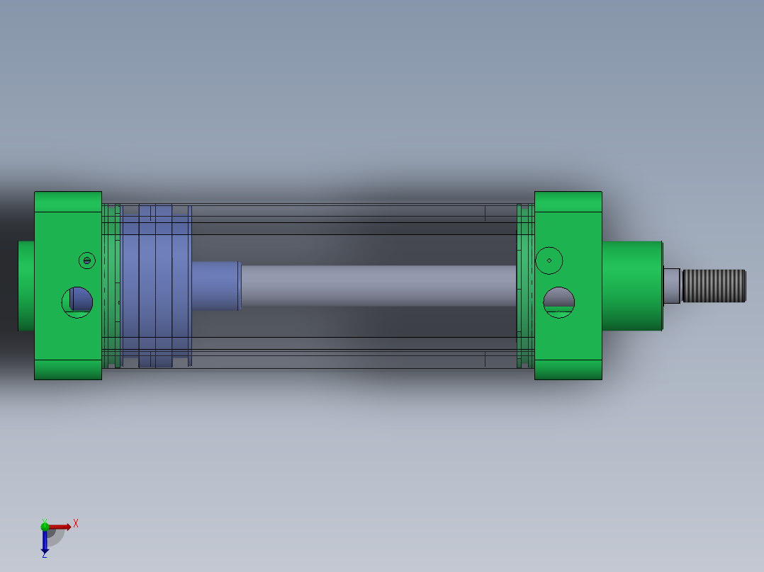 蓝色气动气缸-100x25x200-mm-1.snapshot.1俯视图