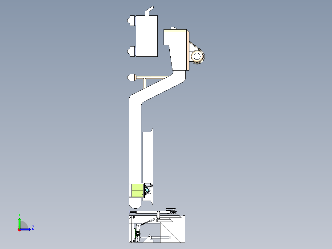 YS-620 机床铁屑自动输送排屑机左视图