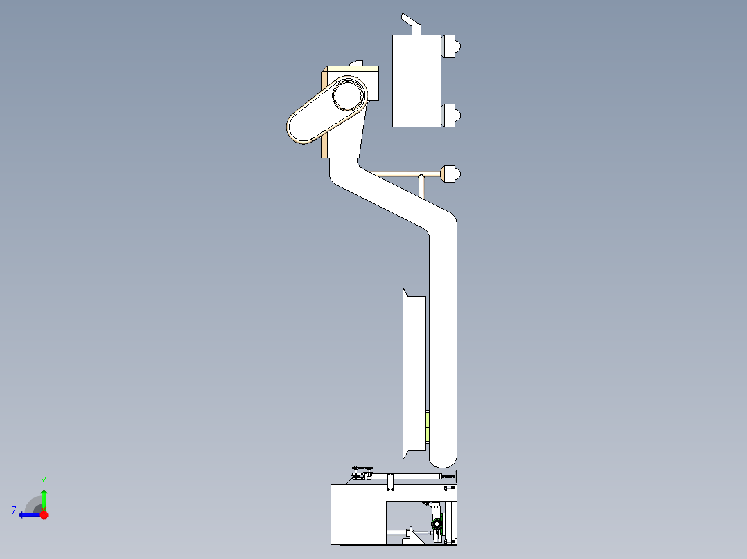 YS-620 机床铁屑自动输送排屑机右视图