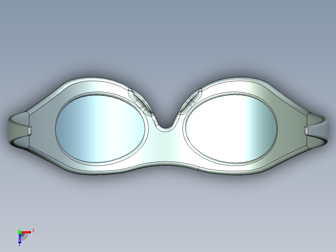 A3004229-柔韧性眼镜框俯视图