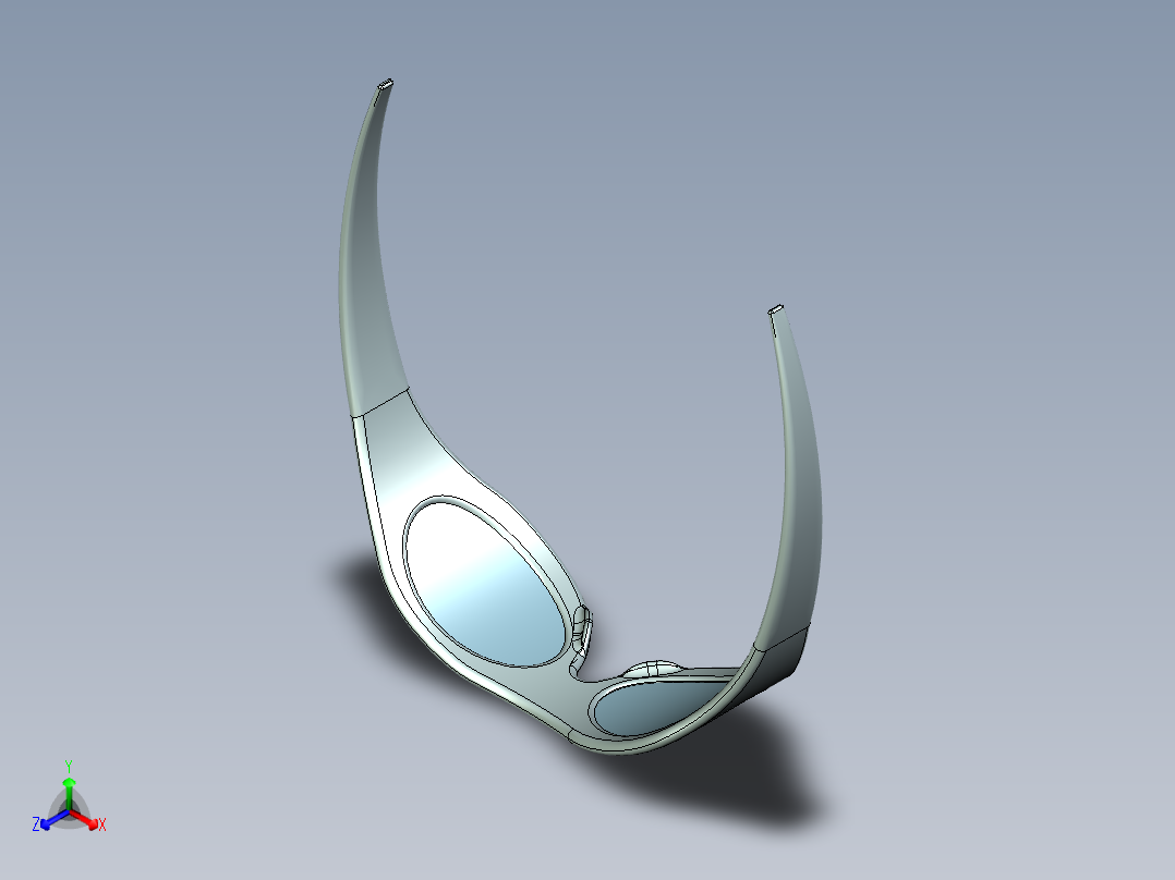 A3004229-柔韧性眼镜框正等轴测图