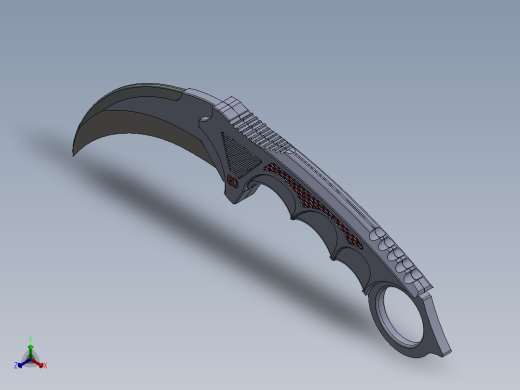 爪子刀、刀(6)正等轴测缩略图