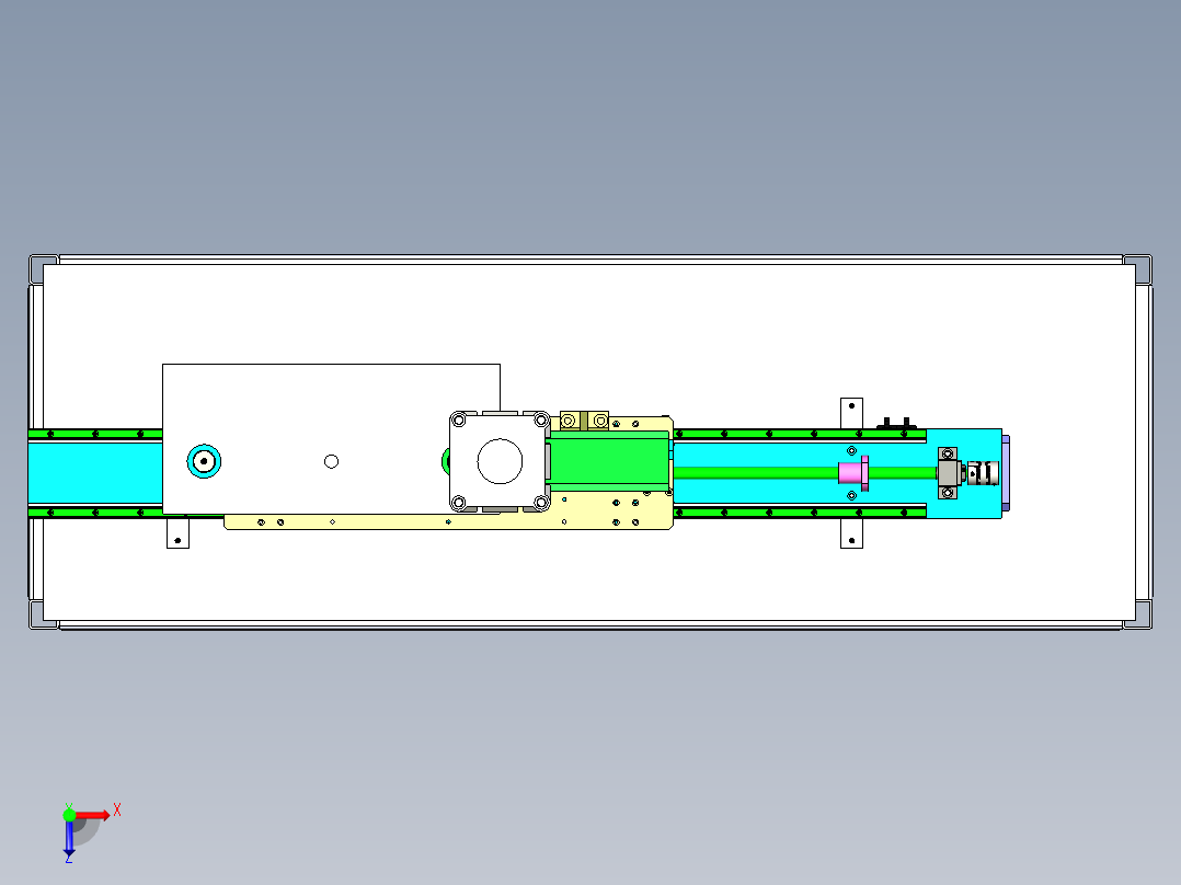 压铆工装单机俯视图