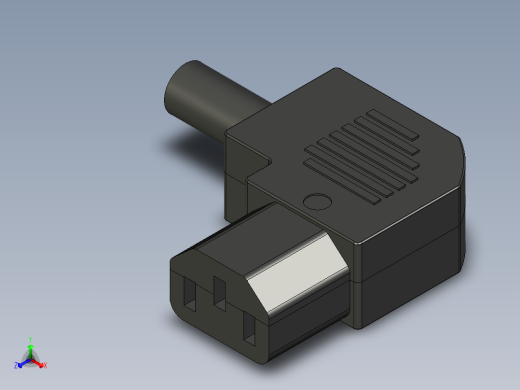 90度右角度IEC C15-12交流电源插头