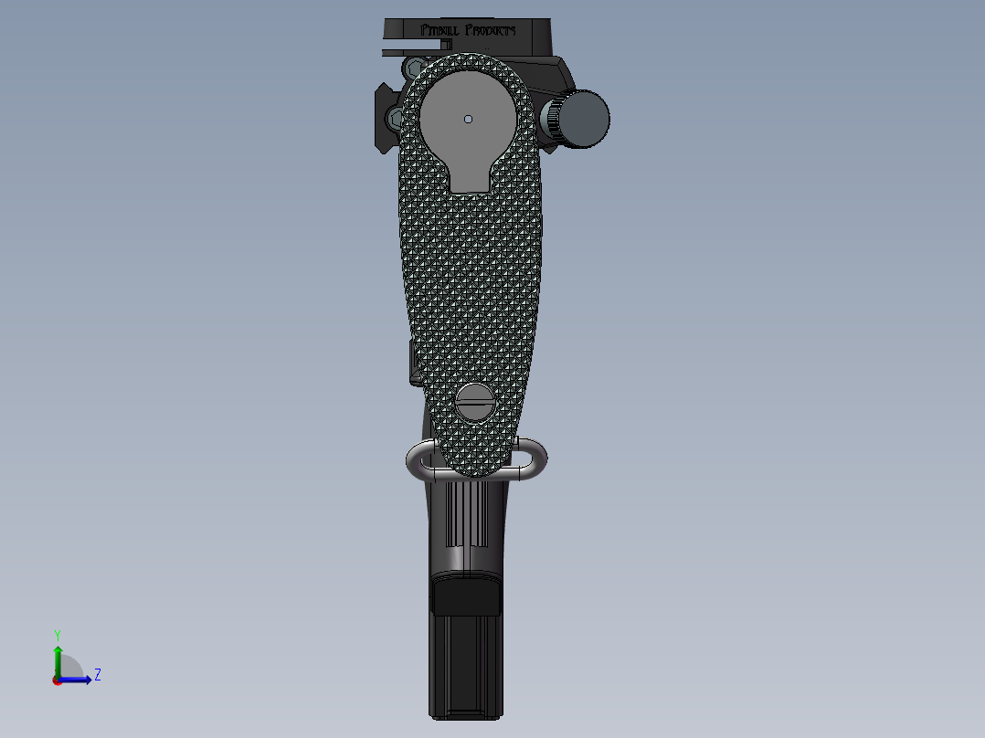 手枪左轮冲锋枪老式狙击步枪设计3D图纸ar15-3 2 STP IGS SW STL CREO UG X_T左视图