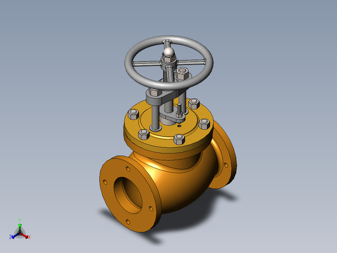 截止阀正等轴测图