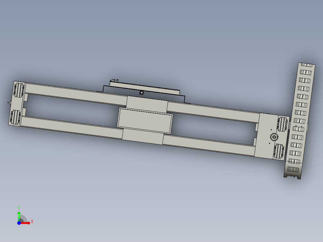 视觉及隔板吸附支架前视图