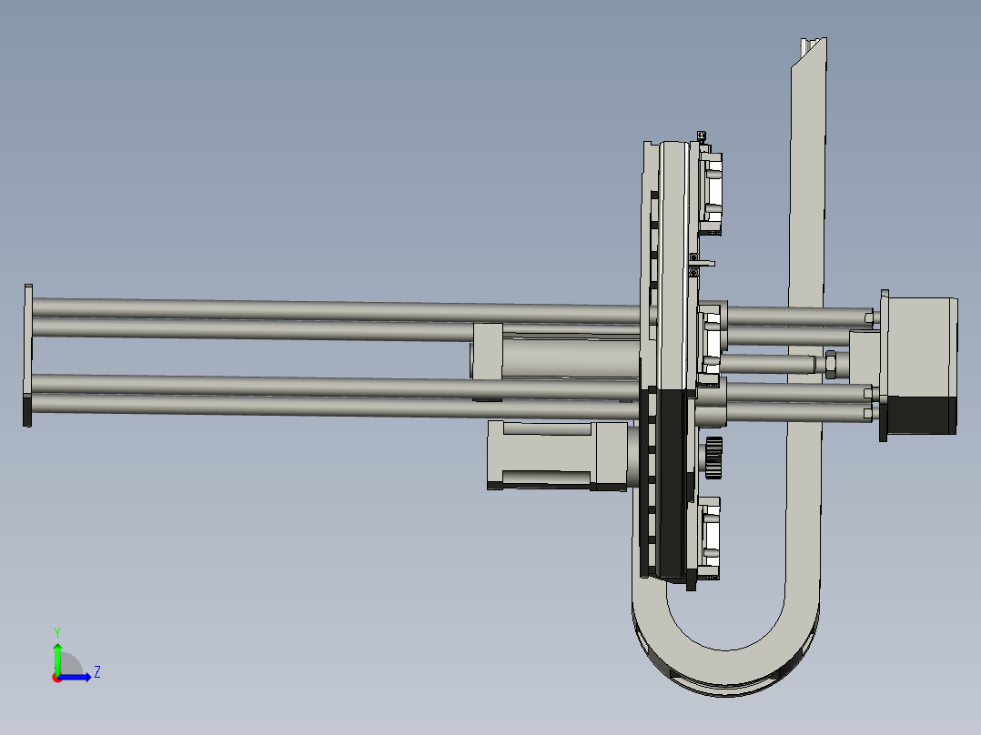 视觉及隔板吸附支架左视图